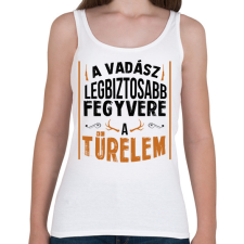 PRINTFASHION A legbiztosabb fegyver - Női atléta - Fehér női trikó