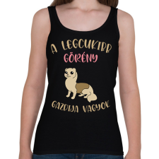 PRINTFASHION A legcukibb görény gazdija - Női atléta - Fekete női trikó