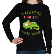 PRINTFASHION A legcukibb kaméleon gazdija - Női pulóver - Fekete női pulóver, kardigán