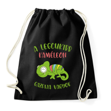 PRINTFASHION A legcukibb kaméleon gazdija - Sportzsák, Tornazsák - Fekete tornazsák