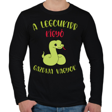 PRINTFASHION A legcukibb kígyó gazdija - Férfi hosszú ujjú póló - Fekete férfi póló