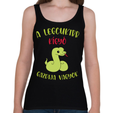 PRINTFASHION A legcukibb kígyó gazdija - Női atléta - Fekete