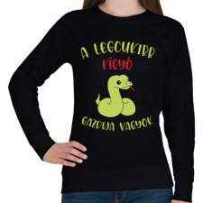 PRINTFASHION A legcukibb kígyó gazdija - Női pulóver - Fekete női pulóver, kardigán