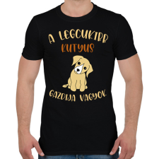 PRINTFASHION A legcukibb kutyus gazdija - Férfi póló - Fekete férfi póló