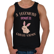 PRINTFASHION A legcukibb nyuszi gazdija - Férfi atléta - Fekete