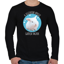 PRINTFASHION A legcukibb nyuszi gazdija - Férfi hosszú ujjú póló - Fekete férfi póló