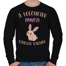 PRINTFASHION A legcukibb nyuszi gazdija - Férfi pulóver - Fekete