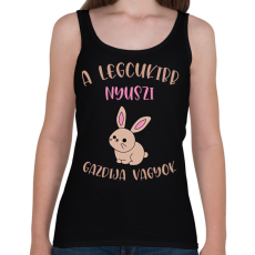 PRINTFASHION A legcukibb nyuszi gazdija - Női atléta - Fekete