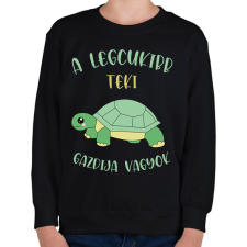 PRINTFASHION A legcukibb teki gazdjája - Gyerek pulóver - Fekete gyerek pulóver, kardigán