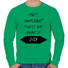 PRINTFASHION A legdominánsabb emberek júliusban születnek - Férfi pulóver - Zöld férfi pulóver, kardigán