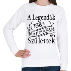 PRINTFASHION A legendák 1987 májusában születtek - Női pulóver - Fehér