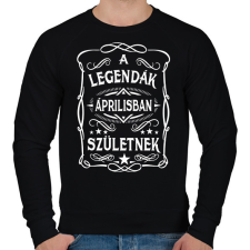 PRINTFASHION A legendák áprilisban születtek - Férfi pulóver - Fekete férfi pulóver, kardigán