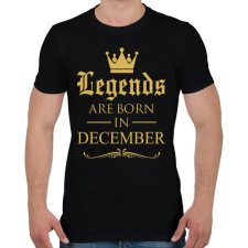 PRINTFASHION A legendák decemberben születnek - Férfi póló - Fekete férfi póló