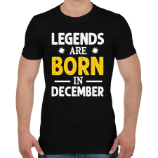 PRINTFASHION A legendák decemberben születtek - Férfi póló - Fekete férfi póló