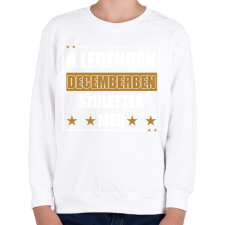 PRINTFASHION A legendák decemberben születtek meg - Gyerek pulóver - Fehér gyerek pulóver, kardigán