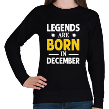 PRINTFASHION A legendák decemberben születtek - Női pulóver - Fekete női pulóver, kardigán