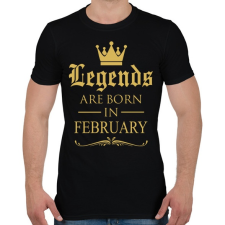 PRINTFASHION A legendák Februárban születnek - Férfi póló - Fekete férfi póló