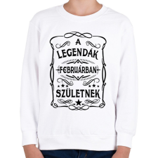 PRINTFASHION A legendák februárban születnek - Gyerek pulóver - Fehér gyerek pulóver, kardigán