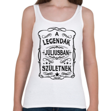 PRINTFASHION A legendák júliusban születnek - Női atléta - Fehér női trikó