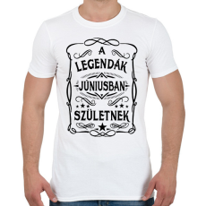 PRINTFASHION A legendák júniusban születnek - Férfi póló - Fehér