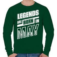 PRINTFASHION A legendák májusban születnek  - Férfi pulóver - Sötétzöld férfi pulóver, kardigán