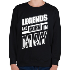 PRINTFASHION A legendák májusban születnek  - Gyerek pulóver - Fekete gyerek pulóver, kardigán