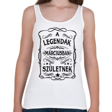 PRINTFASHION A legendák márciusban születnek - Női atléta - Fehér