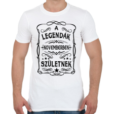 PRINTFASHION A legendák novemberben születnek - Férfi póló - Fehér férfi póló