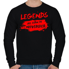 PRINTFASHION A legendák novemberben születtek - Férfi pulóver - Fekete férfi pulóver, kardigán