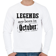 PRINTFASHION A legendák októberben születnek - Férfi pulóver - Fehér