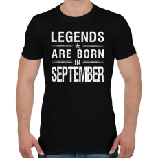 PRINTFASHION A legendák szeptemberben születnek - Férfi póló - Fekete