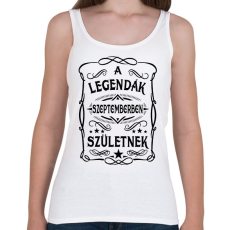 PRINTFASHION A legendák szeptemberben születnek - Női atléta - Fehér