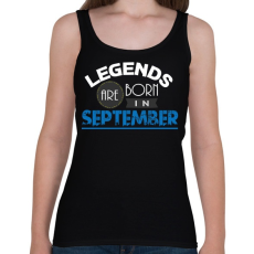 PRINTFASHION A legendák szeptemberben születnek - Női atléta - Fekete