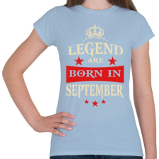 PRINTFASHION A legendák szeptemberben születnek - Női póló - Világoskék női póló