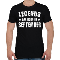 PRINTFASHION A legendák szeptemberben születtek - Férfi póló - Fekete