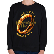 PRINTFASHION A Legénybúcsúk Ura, egy gyűrű mind felett - Gyerek pulóver - Fekete gyerek pulóver, kardigán