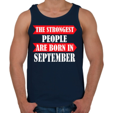 PRINTFASHION A legerősebb emberek szeptemberben születnek - Férfi atléta - Sötétkék atléta, trikó