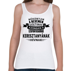 PRINTFASHION A legfontosabbak Keresztanyának hívnak. - Női atléta - Fehér