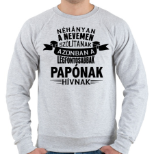 PRINTFASHION A legfontosabbak papónak hívnak - Férfi pulóver - Sport szürke férfi pulóver, kardigán
