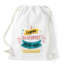 PRINTFASHION A legjobb állatorvos - Évszámmal - Sportzsák, Tornazsák - Fehér tornazsák