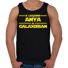 PRINTFASHION A legjobb anya a galaxisban - Férfi atléta - Fekete atléta, trikó