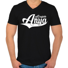 PRINTFASHION A legjobb anya - Férfi V-nyakú póló - Fekete férfi póló