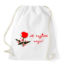 PRINTFASHION a legjobb anya rózsa - Sportzsák, Tornazsák - Fehér tornazsák
