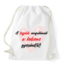 PRINTFASHION A legjobb anyukának a kedvenc gyerekedtől - Sportzsák, Tornazsák - Fehér tornazsák