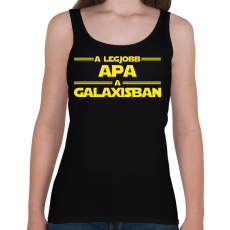 PRINTFASHION A legjobb apa a galaxisban - Női atléta - Fekete