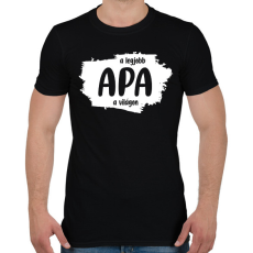 PRINTFASHION A legjobb apa a világon - Apák napja - Férfi póló - Fekete