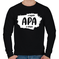 PRINTFASHION A legjobb apa a világon - Apák napja - Férfi pulóver - Fekete férfi pulóver, kardigán