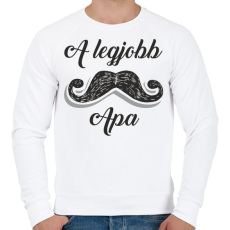 PRINTFASHION A legjobb apa - Férfi pulóver - Fehér