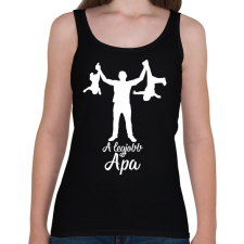 PRINTFASHION A legjobb apa - Női atléta - Fekete női trikó