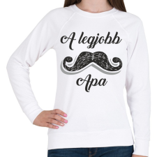 PRINTFASHION A legjobb apa - Női pulóver - Fehér női pulóver, kardigán